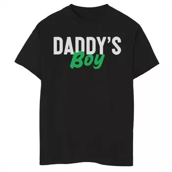 Зеленая детская футболка Daddy's Boy с рисунком ко Дню отца для мальчиков 8–20 лет Licensed Character