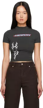 Зеленая детская футболка Heron Preston