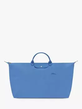 Зеленая дорожная сумка Le Pliage XL из переработанной парусины Longchamp, василек