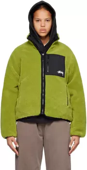 Зеленая двусторонняя куртка Stüssy