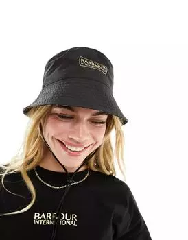 Зеленая двусторонняя панама Barbour International с леопардовым принтом