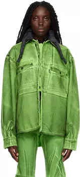 Зеленая джинсовая куртка свободного кроя Ottolinger