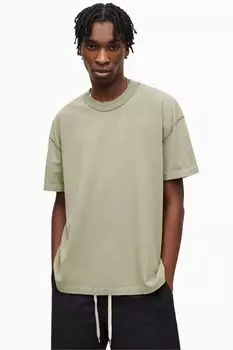 Зеленая футболка AllSaints Isac с круглым вырезом All Saints, зеленый