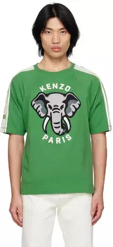 Зеленая футболка Kenzo Paris 'Kenzo Elephant'