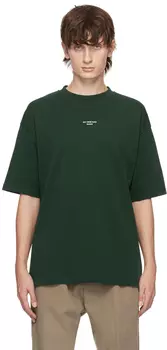 Зеленая футболка Le Футболка со слоганом Темная Drole De Monsieur