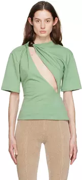 Зеленая футболка Le T-Shirt Perola Jacquemus