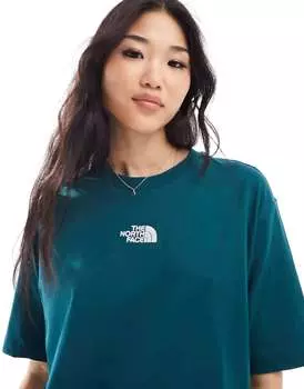 Зеленая футболка оверсайз-тяжеловеса The North Face