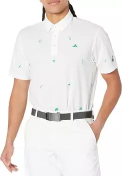 Зеленая футболка-поло Aeroready Play с монограммой adidas, белый