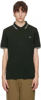 Зеленая футболка-поло с двойным носком Fred Perry