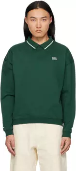 Зеленая футболка-поло с воротником Phuk Luzin Metalwood Studio