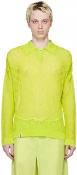 Зеленая футболка-поло свободного кроя Bonsai