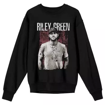 Зеленая футболка Riley Art для юниоров с длинными рукавами и графическим рисунком в стиле гранж Licensed Character, черный