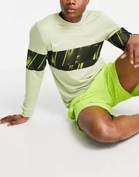 Зеленая футболка с длинными рукавами Nike Football Dri-Fit FC