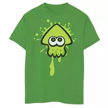 Зеленая футболка с графическим рисунком Nintendo Splatoon Team для мальчиков 8–20 лет Licensed Character