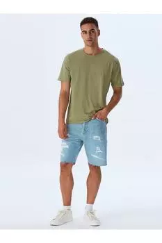 Зеленая футболка с круглым вырезом и вышитым логотипом Ltb, хаки