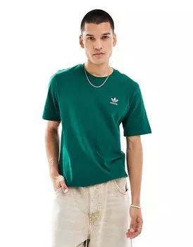 Зеленая футболка с логотипом adidas Originals Trefoil Essentials