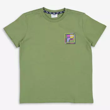 Зеленая футболка с логотипом Fila