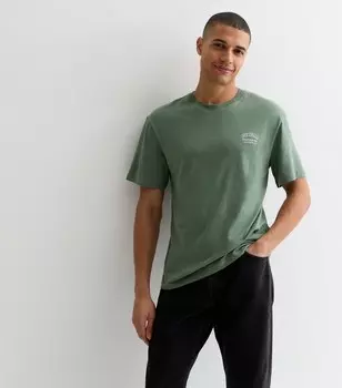 Зеленая футболка с логотипом Jack & Jones из хлопка Originals Jack & Jones, зеленый