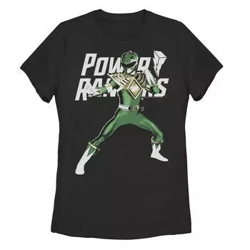 Зеленая футболка с логотипом Power Rangers для юниоров Power Ranger Action Pose Licensed Character