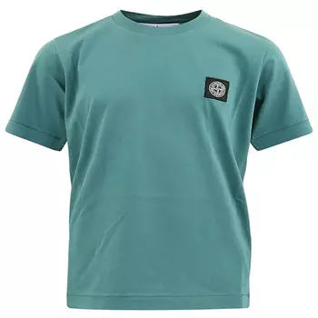 Зеленая футболка с логотипом Stone Island, зеленый