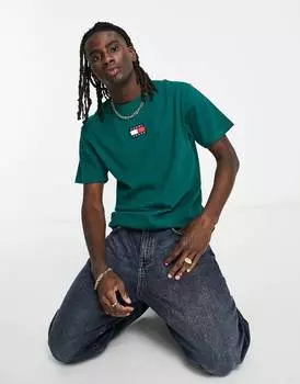 Зеленая футболка с логотипом Tommy Jeans
