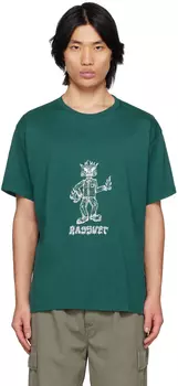 Зеленая футболка с надписью «Продолжай танцевать» Rassvet