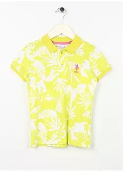 Зеленая футболка с принтом для мальчика U.S. Polo Assn.