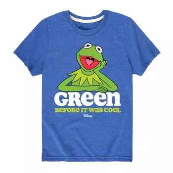Зеленая футболка с рисунком Disney's The Muppets Kermit Boys 8-20, прежде чем это было круто Disney, синий