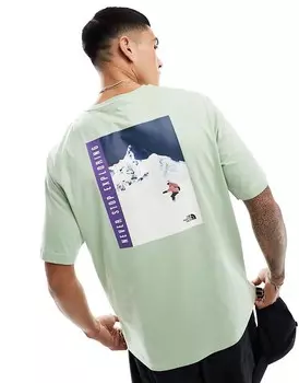 Зеленая футболка с рисунком на спине The North Face Snowboard эксклюзивно на ASOS