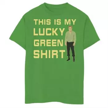 Зеленая футболка с рисунком St Patty's Lucky для мальчиков 8–20 лет Star Trek Next Generation Licensed Character