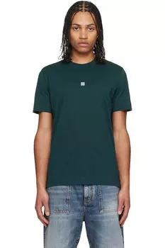 Зеленая футболка с вышивкой 4G Givenchy