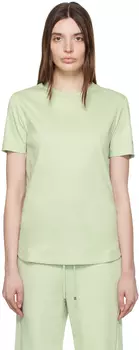 Зеленая футболка Tazzina пастельных тонов Max Mara Leisure