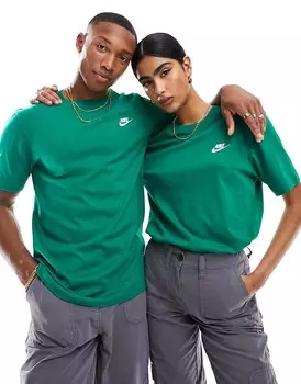 Зеленая футболка унисекс Nike Club