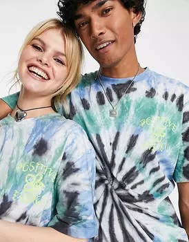 Зеленая футболка унисекс с цветочным принтом Reclaimed Vintage