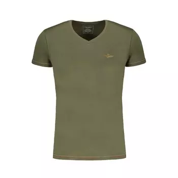 Зеленая хлопковая футболка Aeronautica Militare
