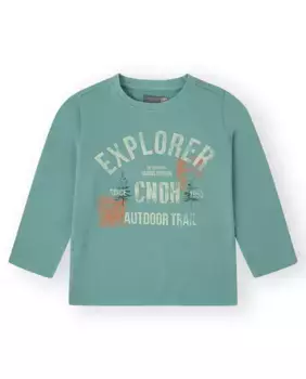 Зеленая хлопковая футболка для мальчика Canada House, зеленый