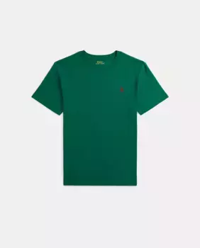 Зеленая хлопковая футболка для мальчика Polo Ralph Lauren, зеленый