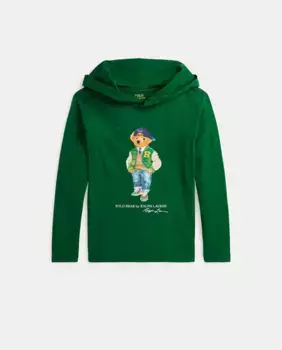 Зеленая хлопковая футболка для мальчика Polo Ralph Lauren, зеленый