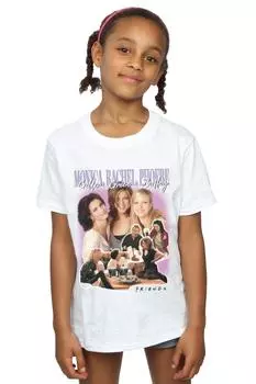 Зеленая хлопковая футболка Geller Buffay Friends, белый