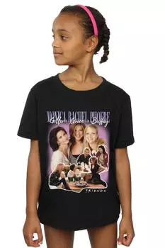 Зеленая хлопковая футболка Geller Buffay Friends, черный