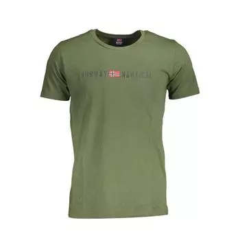 Зеленая хлопковая футболка Geographical Norway