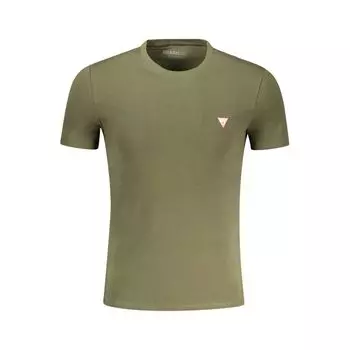 Зеленая хлопковая футболка Guess Shoes