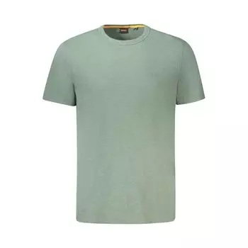 Зеленая хлопковая футболка Hugo Boss