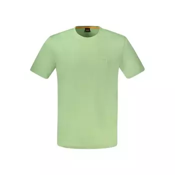 Зеленая хлопковая футболка Hugo Boss