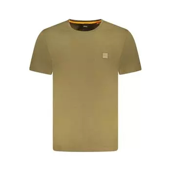 Зеленая хлопковая футболка Hugo Boss