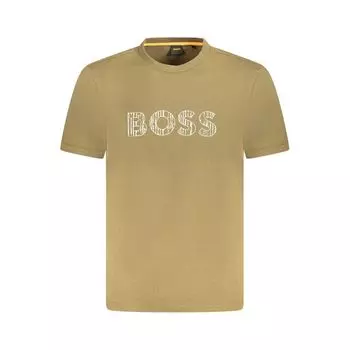 Зеленая хлопковая футболка Hugo Boss