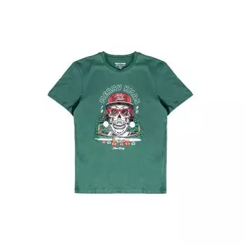 Зеленая хлопковая футболка Jack & Jones