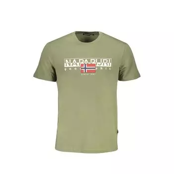 Зеленая хлопковая футболка Napapijri