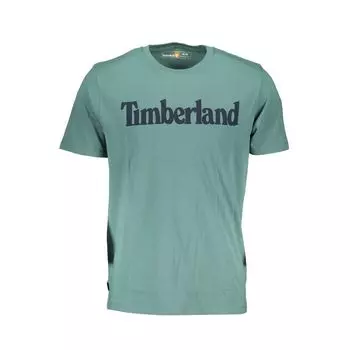 Зеленая хлопковая футболка Timberland
