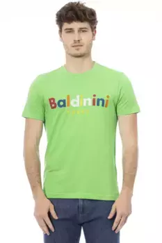 Зеленая хлопковая мужская футболка Baldinini Trend, Green